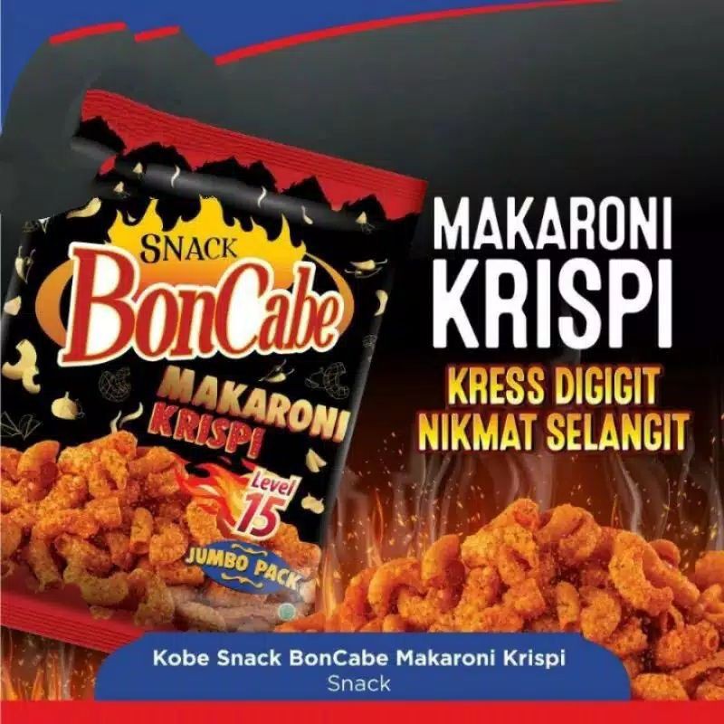 boncabe Makaroni crispy / kulit pangsit JUMBO semua varian