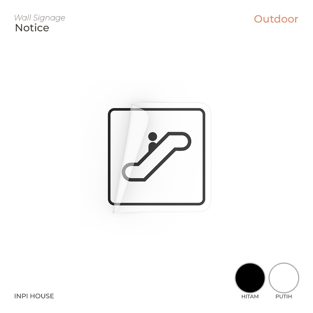 stiker eskalator - mall sticker sign - eskalator - stiker kaca - escalator logo sticker
