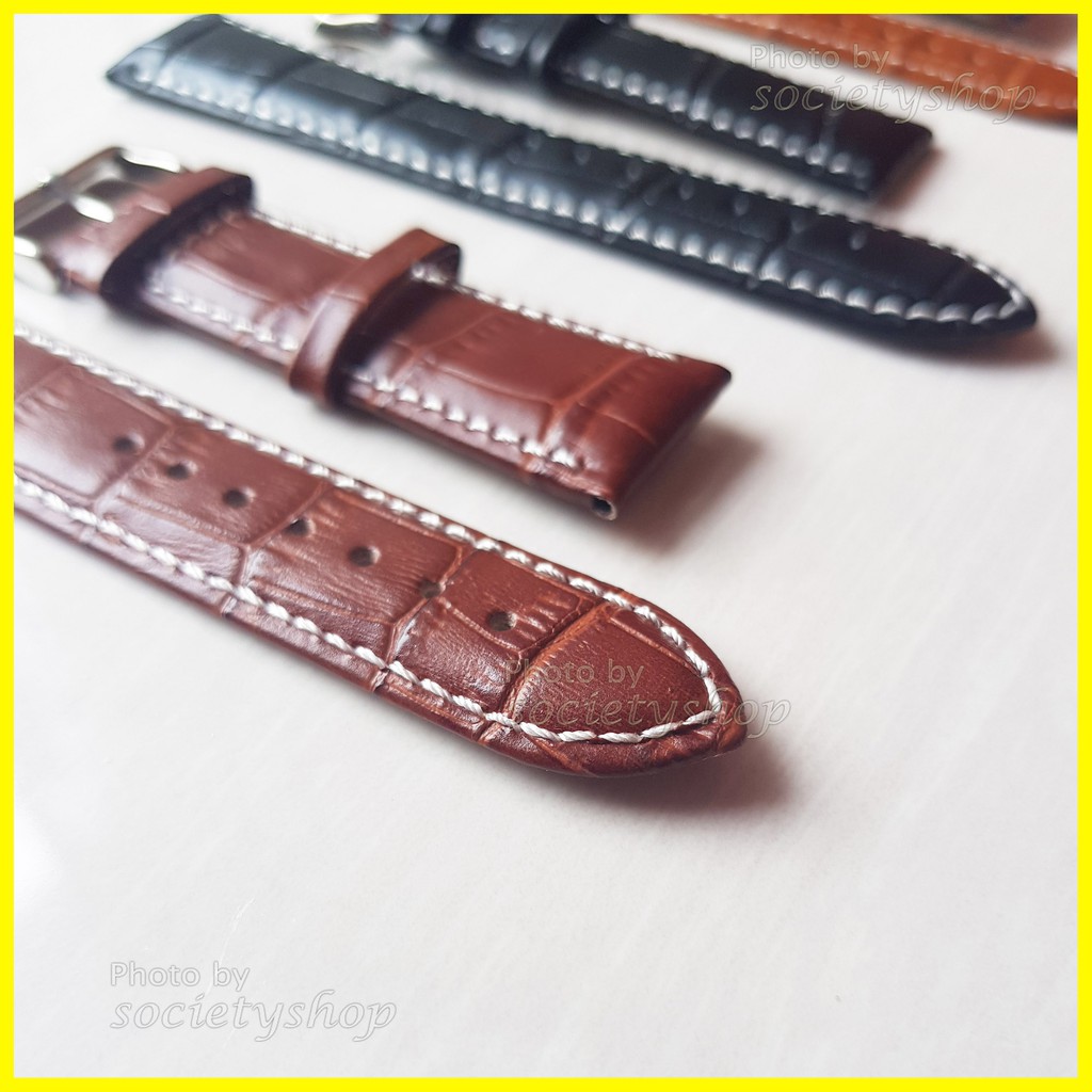 Genuine Leather Croco Kulit Tali Jam Strap Watch