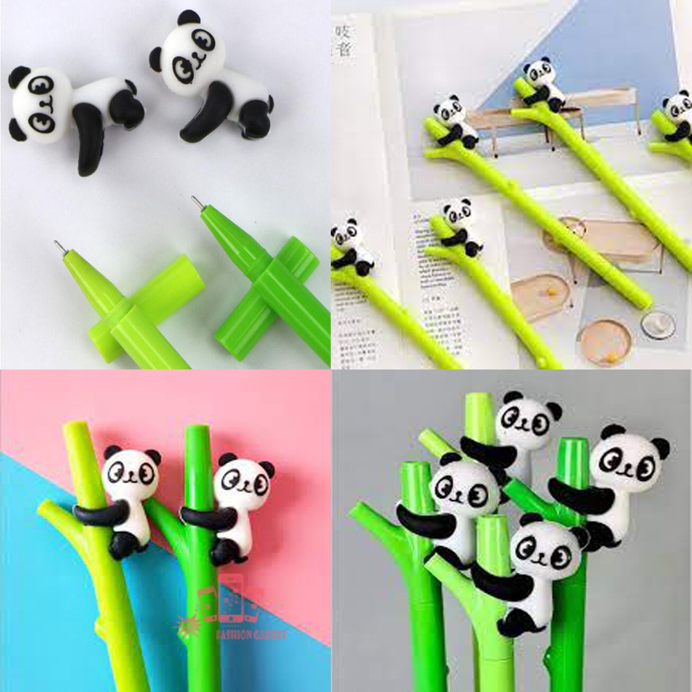 Pulpen Gel Panda Bamboo KELINCI BUNNY Lucu Pena Unik Bolpen Ballpoint PENA GEL PEN