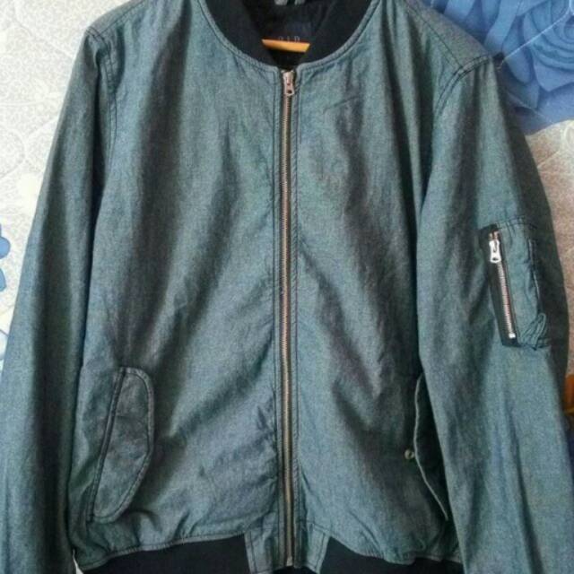Bomber jacket jaket bomber GAP Chambray denim Original
