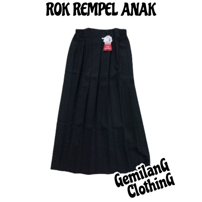 ROK REMPEL HITAM // SERAGAM SEKOLAH ANAK PEREMPUAN