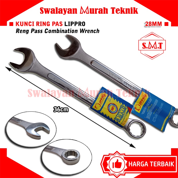 LIPPRO 600C-28 Kunci Ring Pas 28mm Reng Pass Combination Wrench Ecer