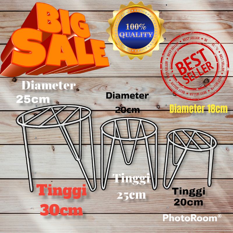 RAK BUNGA TERLARIS..... STANDING POT BESI LINGKARAN 25cm TEMPAT POT BUNGA tatakan pot bunga cantik d