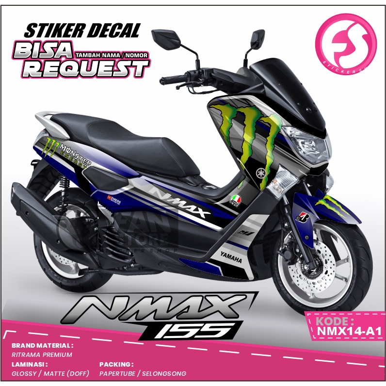 Sticker Decal NMAX Lama - Decal Full Body NMAX 2018 - Sticker Motor - For NMAX - Kode NMX14
