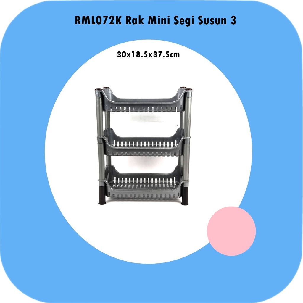 RML072K Rak Mini/Rak Dapur/Rak Bumbu Segi Susun 3