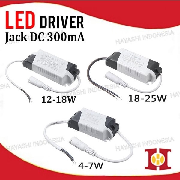 LED Driver Power Supply Lampu Downlight Panel 4-7W 12-18W 18-25W Watt