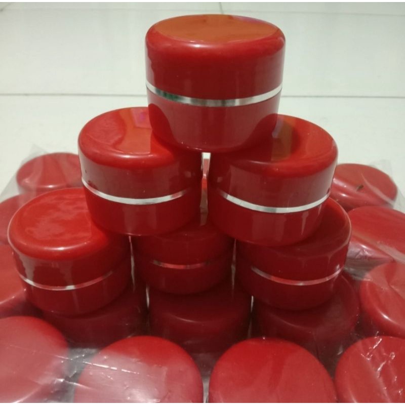 Pot Cream 12,5g Merah-merah List Silver