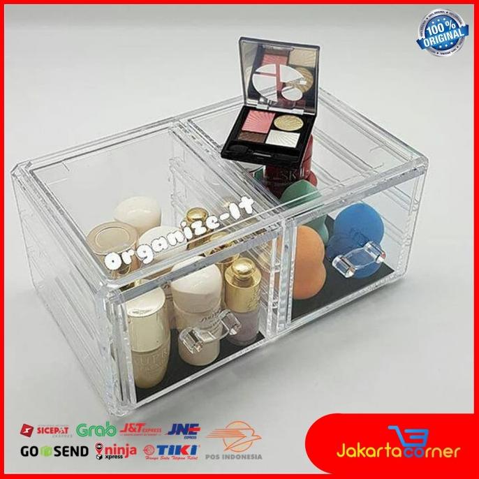 

Acrylic Makeup Organizer Big Box 2 Drawer AKD405