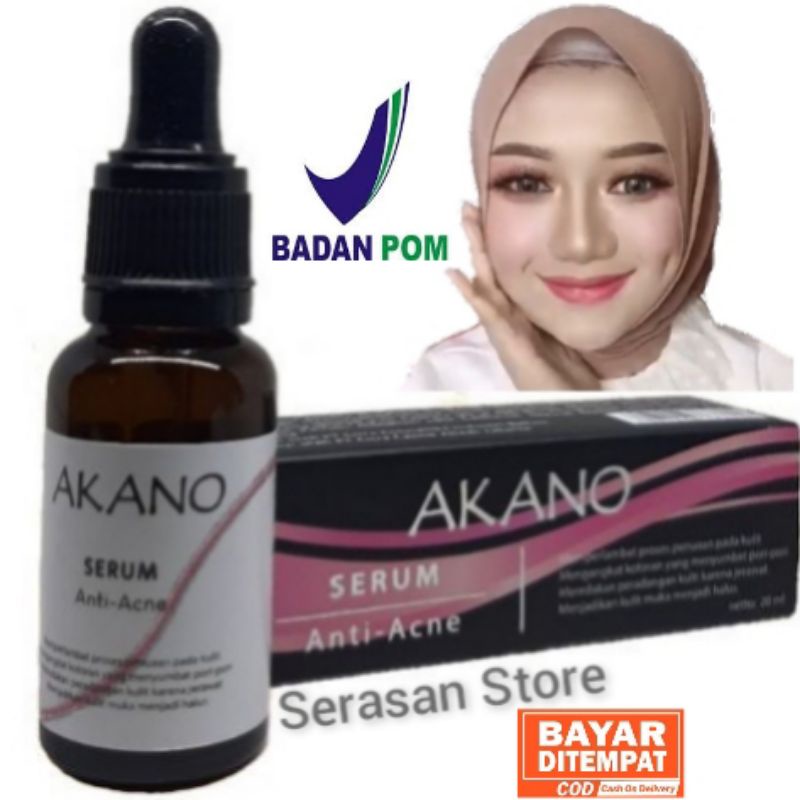 AKANO SERUM UNTUK ANTI ACNE JERAWAT FLEK HITAM BRUNTUSAN KOMEDO COLLAGEN PEMUTIH WAJAH VIT C BPOM