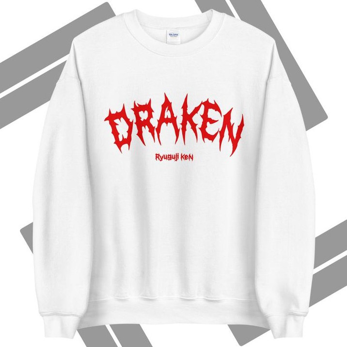 Crewneck Draken Typo Anime Tokyo Revengers Manga Premium Cotton Fleece