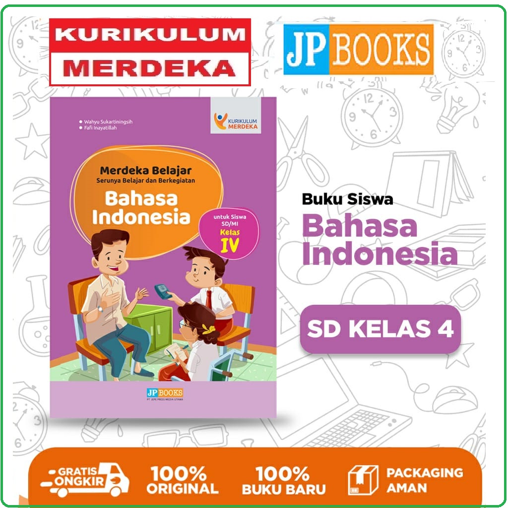 diskon Buku Sekolah Bahasa Indonesia SD/MI Kelas 4 Kur. merdeka JP Books