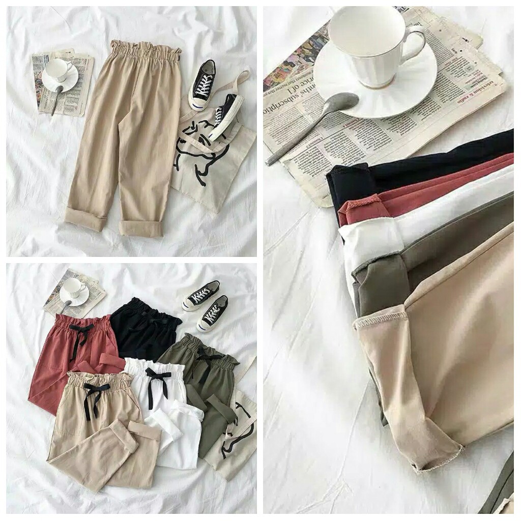 Bisa COD LOVA PANTS – Celana panjang wanita Celana bahan Celana murah Celana kekinian