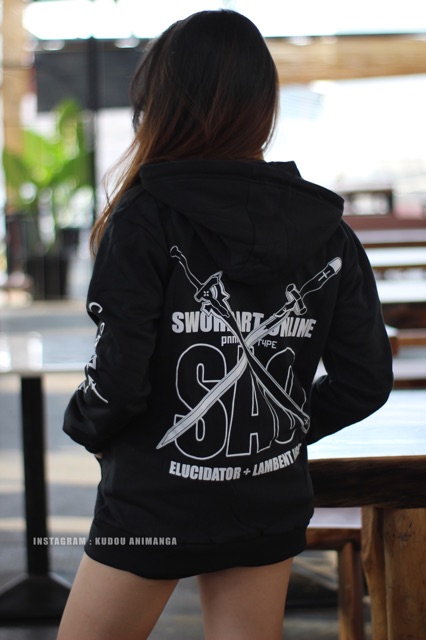 Jaket Anime SAO Sword Art Online Cotton Fleece Premium Manga