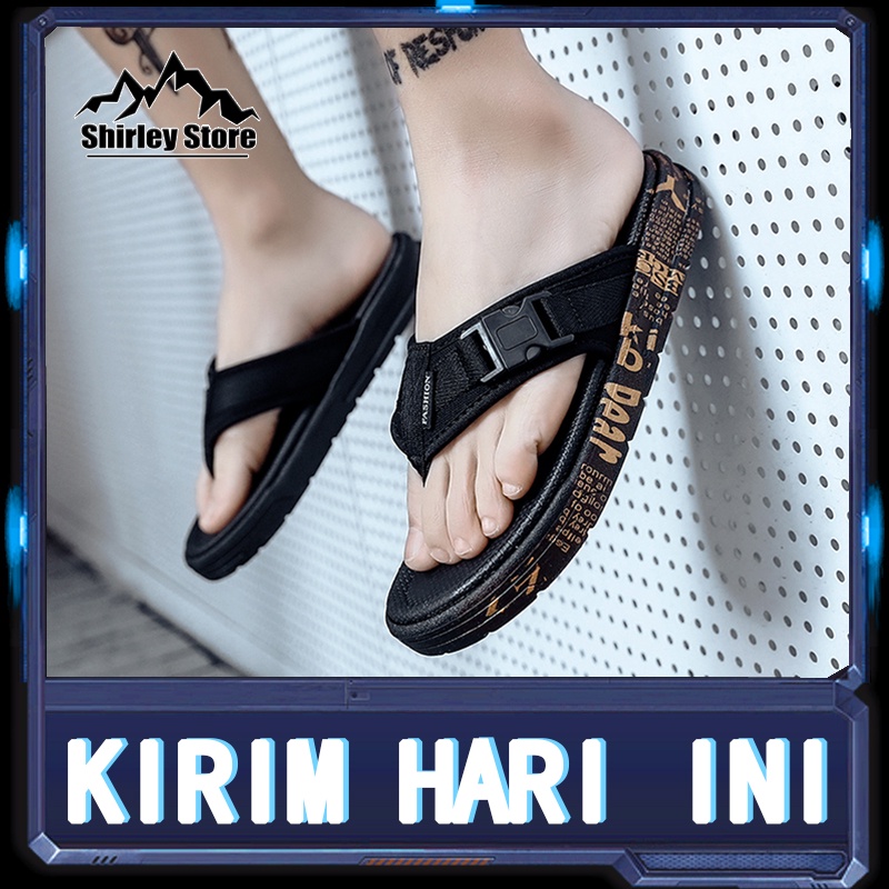 [COD + Kirim Hari ini] Sandal Gaya Jepang Terbaru Untuk Pria Sandal Jepit Dalam Ruangan Sandal Kasual Luar Ruangan Modern Sandal Pria Sandal Anak Laki-Laki Mode Impor Karet Berkualitas Tinggi, Non-Slip, Tahan Air, Tahan Aus Dan Bernapas