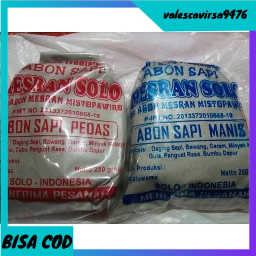 

⭐BISA COD⭐ Abon Sapi Mesran Solo - Pedas