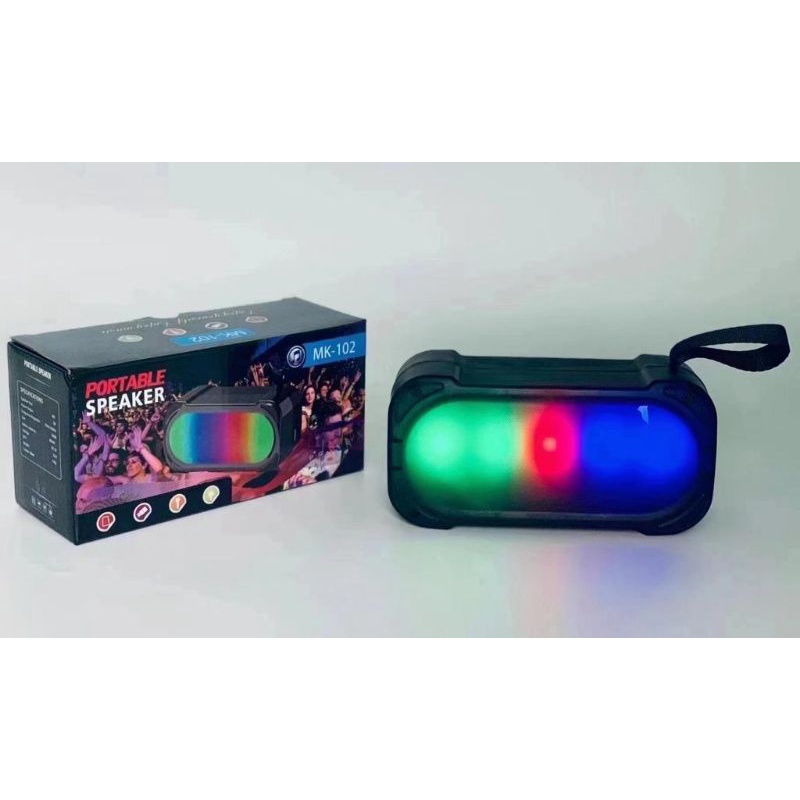 Speaker Bluetooth RGB Led MK-102 Portable Wireless Speaker MK-102 Led