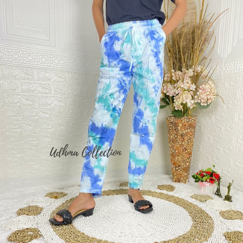 CELANA BAGGY PANTS MOTIF TIEDYE / (BISA COD) CELANA WANITA MOTIF TIE DYE