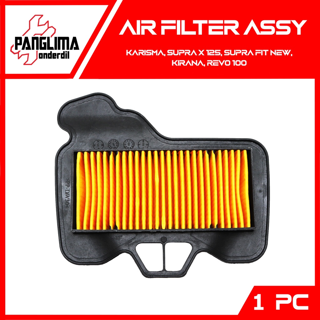 Filter Udara Karisma-Supra X 125 Lama-Batman-Fit New-Kirana-Revo Old 100 Saringan-Busa Hawa-Air Assy