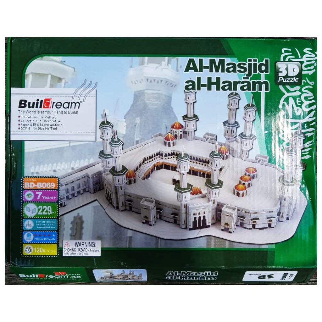 Miniatur Puzzle 3D Masjid AL HARAM MEKAH KABAH - Bangunan Terkenal - Kado Ulang Tahun Orang Dewasa - Souvenir