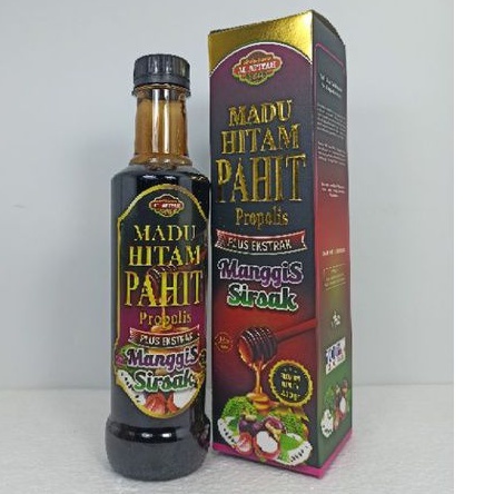 Madu Hitam Pahit Propolis Plus ekstra Sirsak Manggis Al Afiyah Isi 470 gr