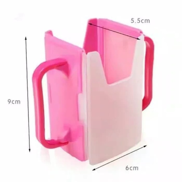 cup holder juice foldable cup tempat pegangan susu juice kotak