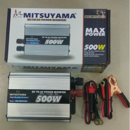 Power Inverter Mitsuyama 500 Watt MS-INV500 Mengubah Arus Dc Menjadi Ac