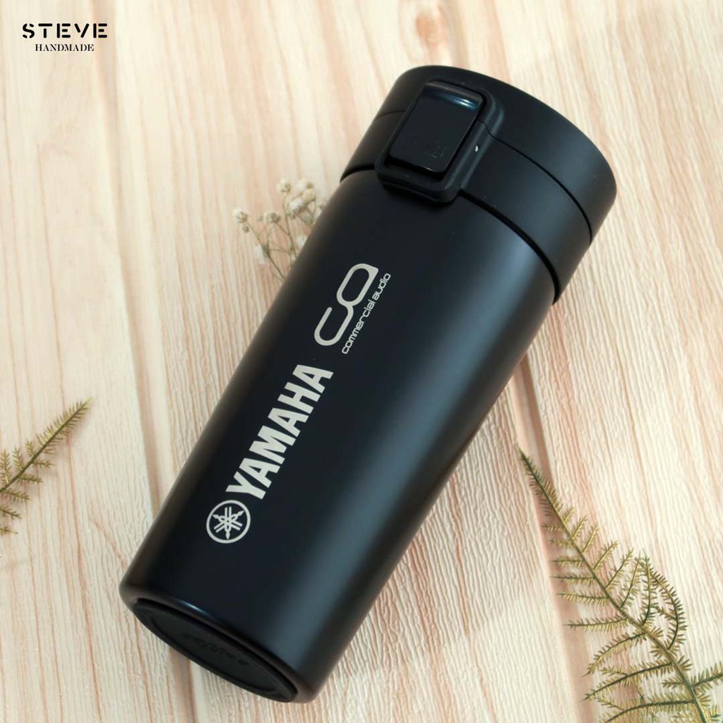 Botol minum stainless termoss vacuum tumbler travel mug TM0341 Black