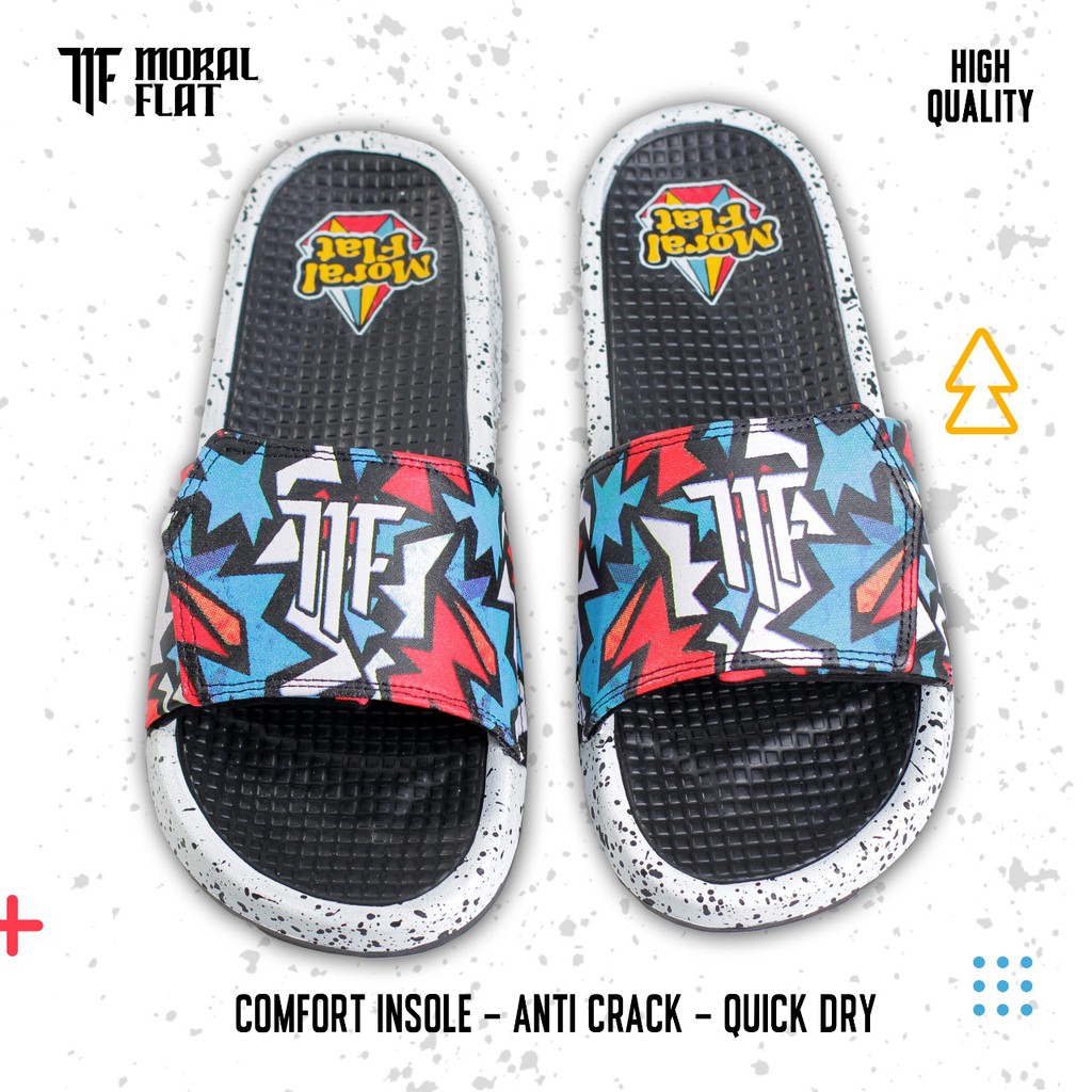 Sandal Slop Galaxy-Velcro-Artwork Canvas Series-Full Color-Moral Flat-2