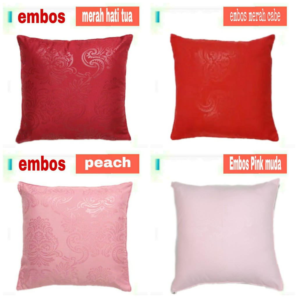 SARUNG BANTAL EMBOS  SOFA/KURSI/MOBIL   40 X 40