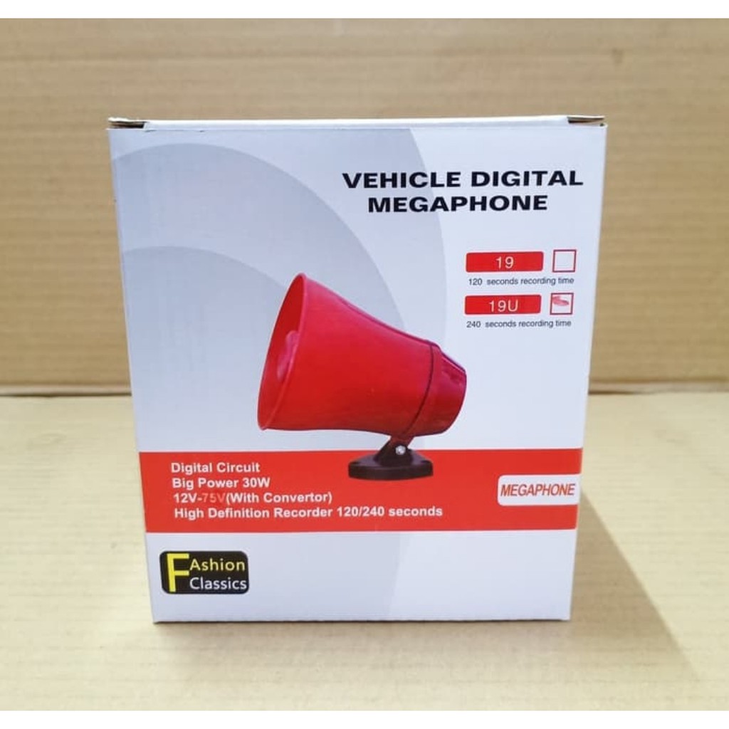 SPEAKER CORONG FIRSTCLASS 19U VEHICLE DIGITAL MEGAPHONE