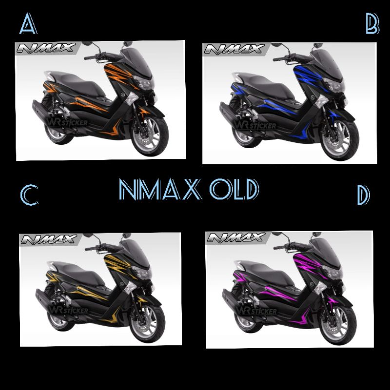stiker dekal motor nmax old real picture full body