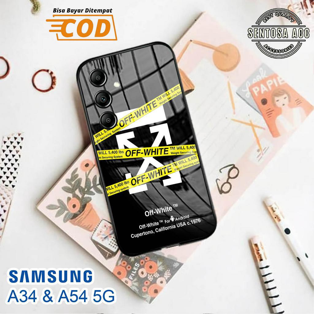 Softcase Glass Kaca SAMSUNG A34 & A54 (5G) - Casing HP SAMSUNG A34 & A54 (5G) [ S51 ].