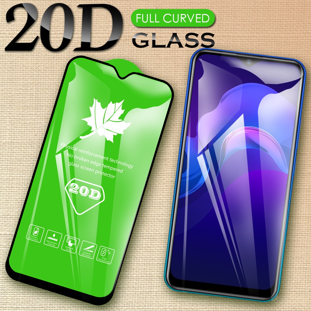 Pelindung Layar Tempered Glass 20D Untuk VIVO Y19 Y17 Y15 Y12 Y12A Y12i Y11S Y12S Y11 2019 Y1S Y91C