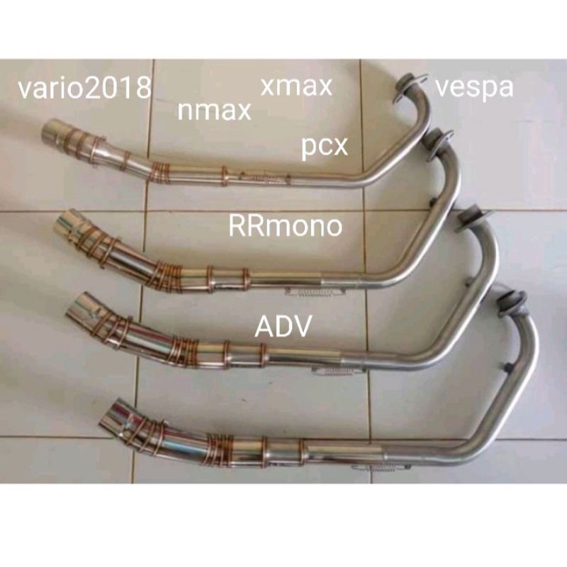 LEHERAN/ HEADER RACING UNIVERSAL MOTOR / LEHER KNALPOT ADV VARIO PCX NMAX XMAX VESPA RR MONO INLET 50MM - CHARMOTO