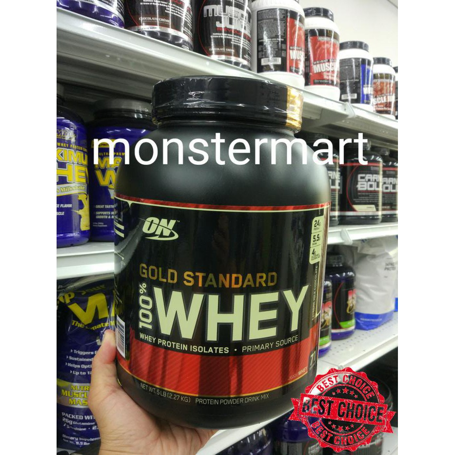 whey gold standart on wgs    5 lbs | Shopee Indonesia
