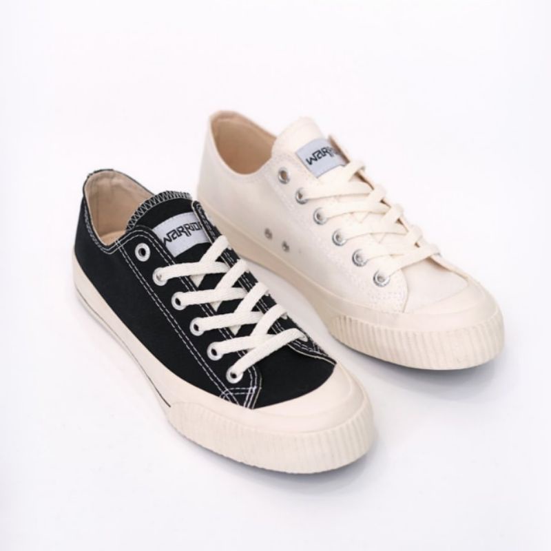 Sepatu Warior Venus Low Black White Original