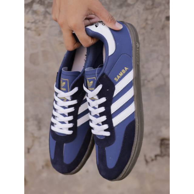 adidas samba biru