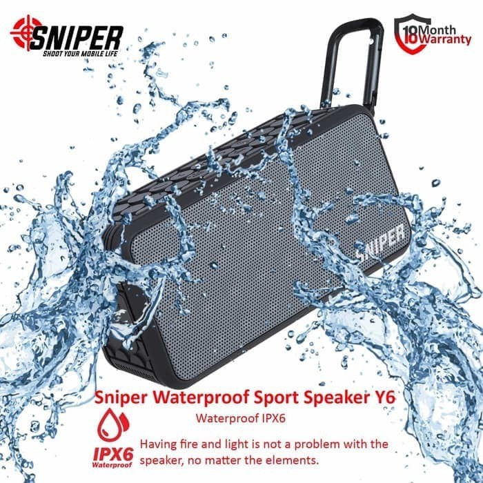 Sniper Waterproof Sport Speaker Youla Y6 Original SNIPER - BLACK Gray