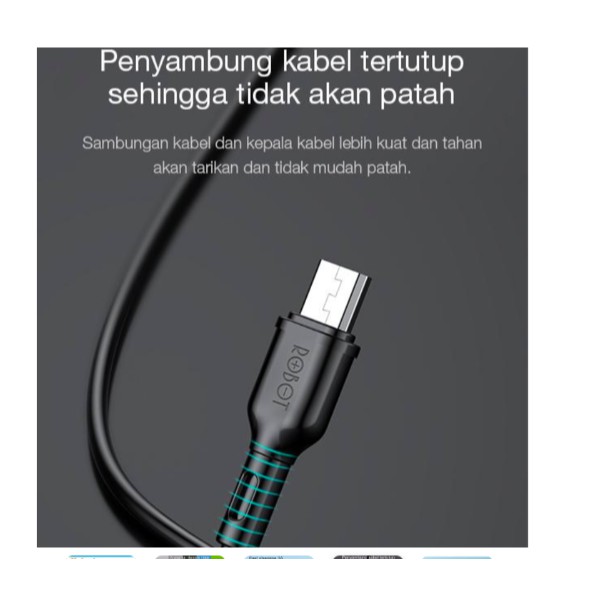 Kabel Powerbank VIVAN Micro USB CBM100 USB Cable Charger