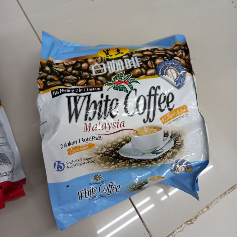 

HEI HWANG White Coffee 2 in 1 Less Sugar Gula Terpisah Instant Kopi Malaysia