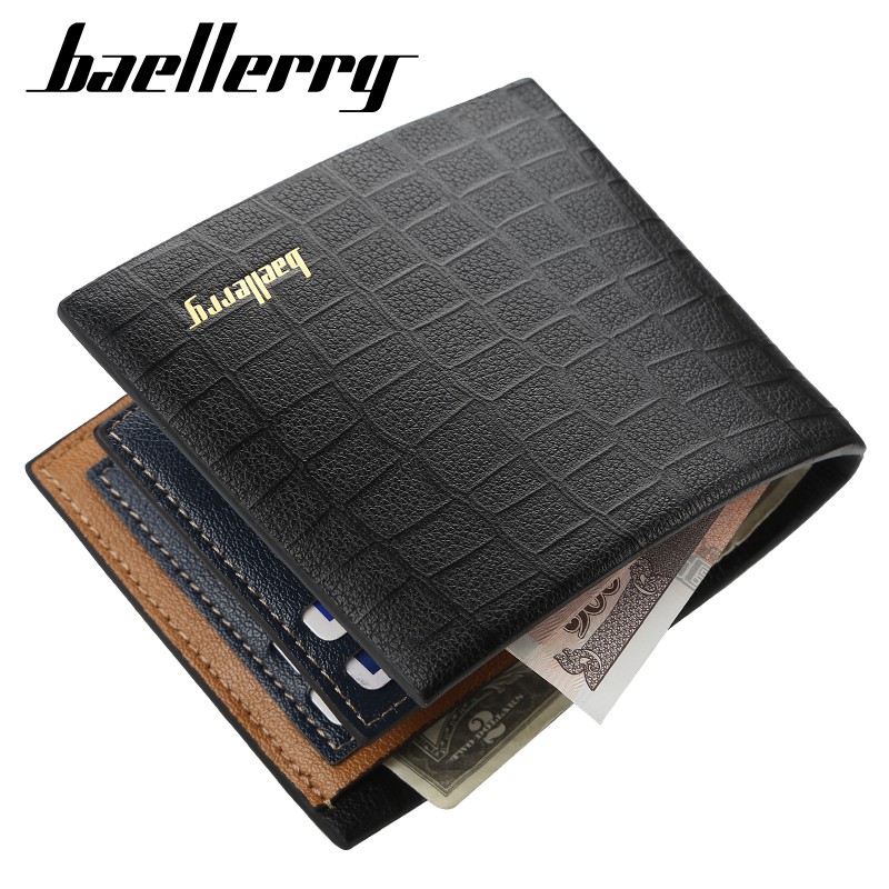 Baellerry Pria Dompet Pendek Versi Korea Dari Pola Buaya 