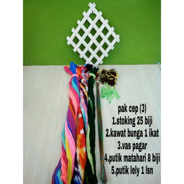 Paket Belajar Hemat Bunga Stoking Dinding Paket Hemat Stoking Paket Bunga Stoking PakCep Paket Cepek