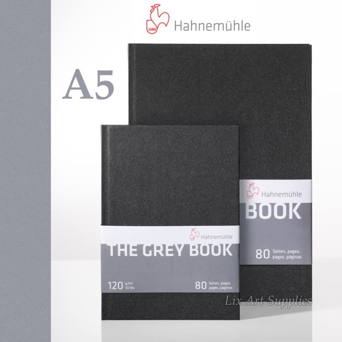 

(BISA COD) Hahnemuhle The Grey Book Sketchbook A5 (120gsm / 40 sheets)