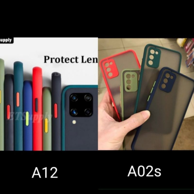 Samsung A12 M12 A02s A03s case fuze dove doff matte colour warna