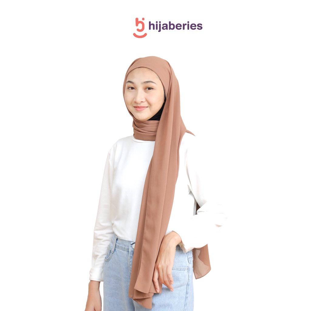Malaka Pashmina Inner Hijaberies - Pashmina yang menyatu dengan Ciput-Caramel