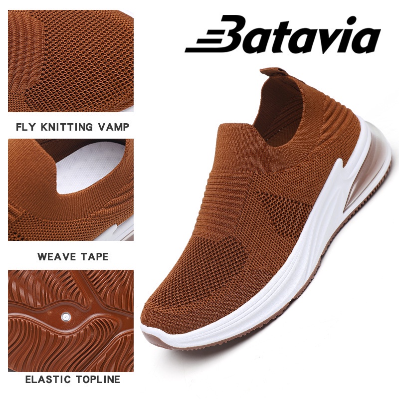 (COD)Batavia Sepatu olahraga premium perempuan terbaru rajut adem antislip antiaus sepatu lari anak perempuan  A115 N6 N33