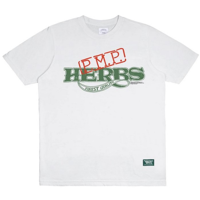 POT MEETS POP / CHEECH AND CHONG - PMP HERBS TEE WHITE