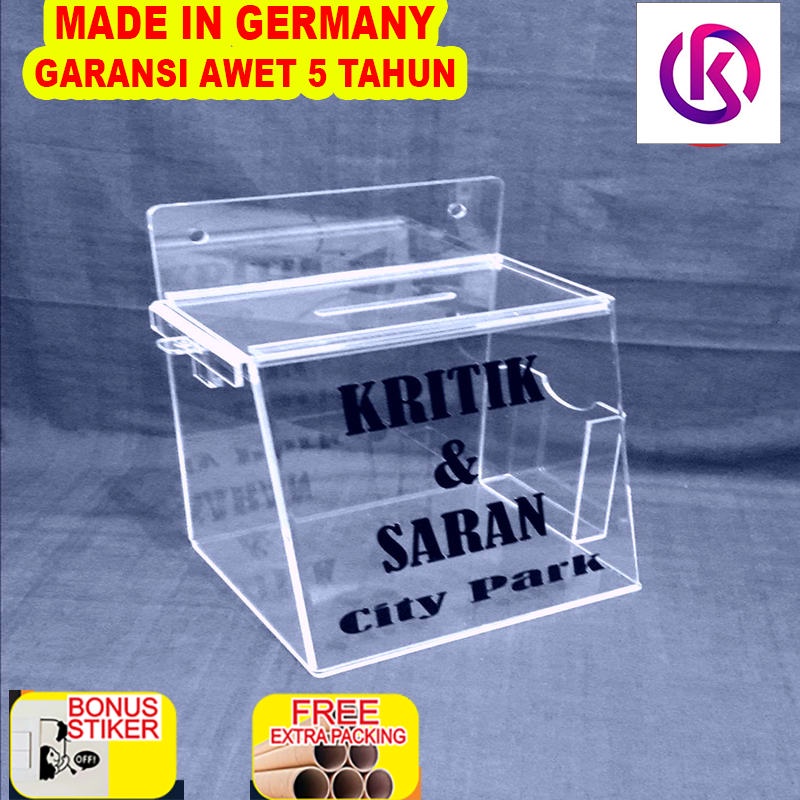 

Promo Acrylic Kotak (saran & kritik/kotak saran)