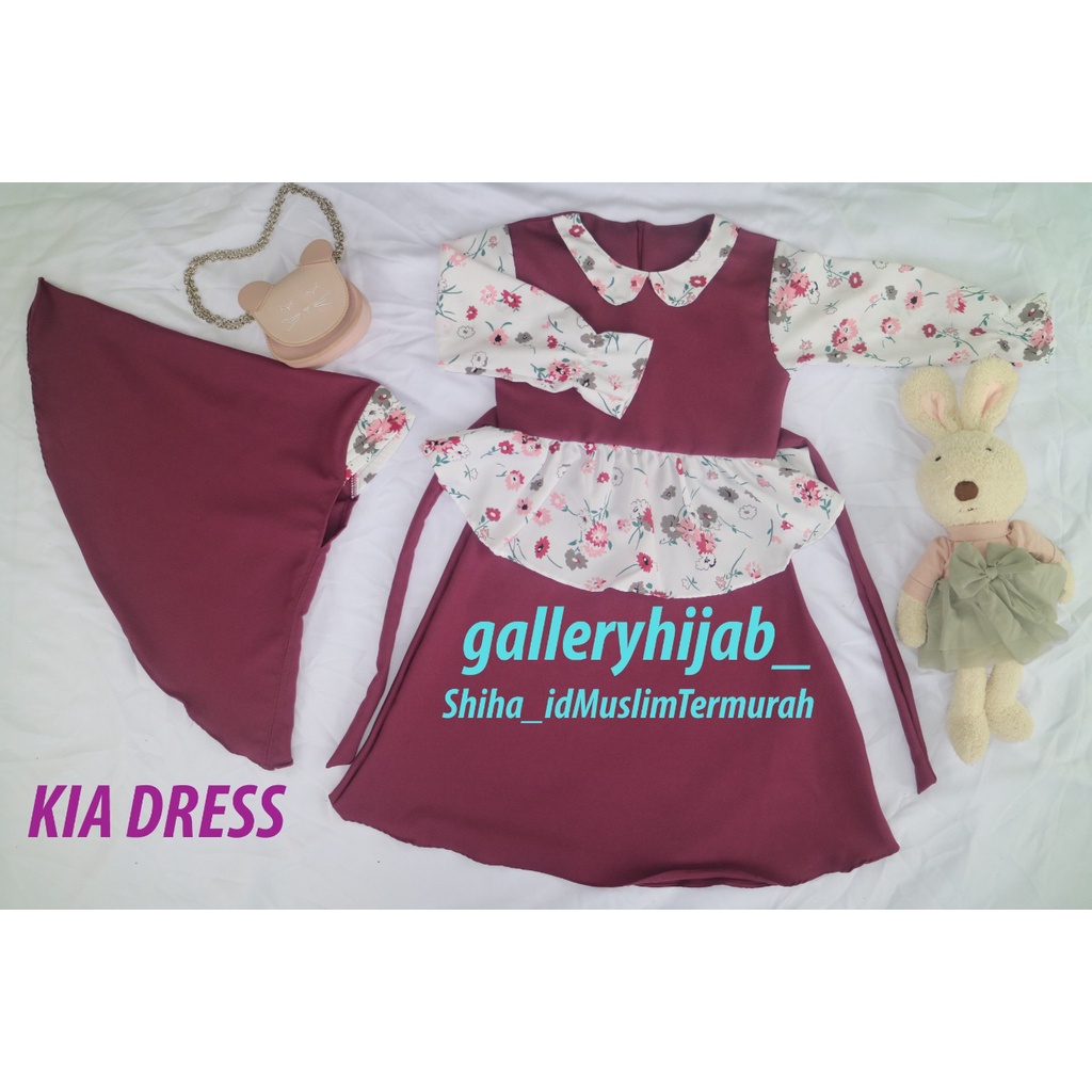 KIA DRESS syar'i anak // ( dress syar'i anak usia 3th  )